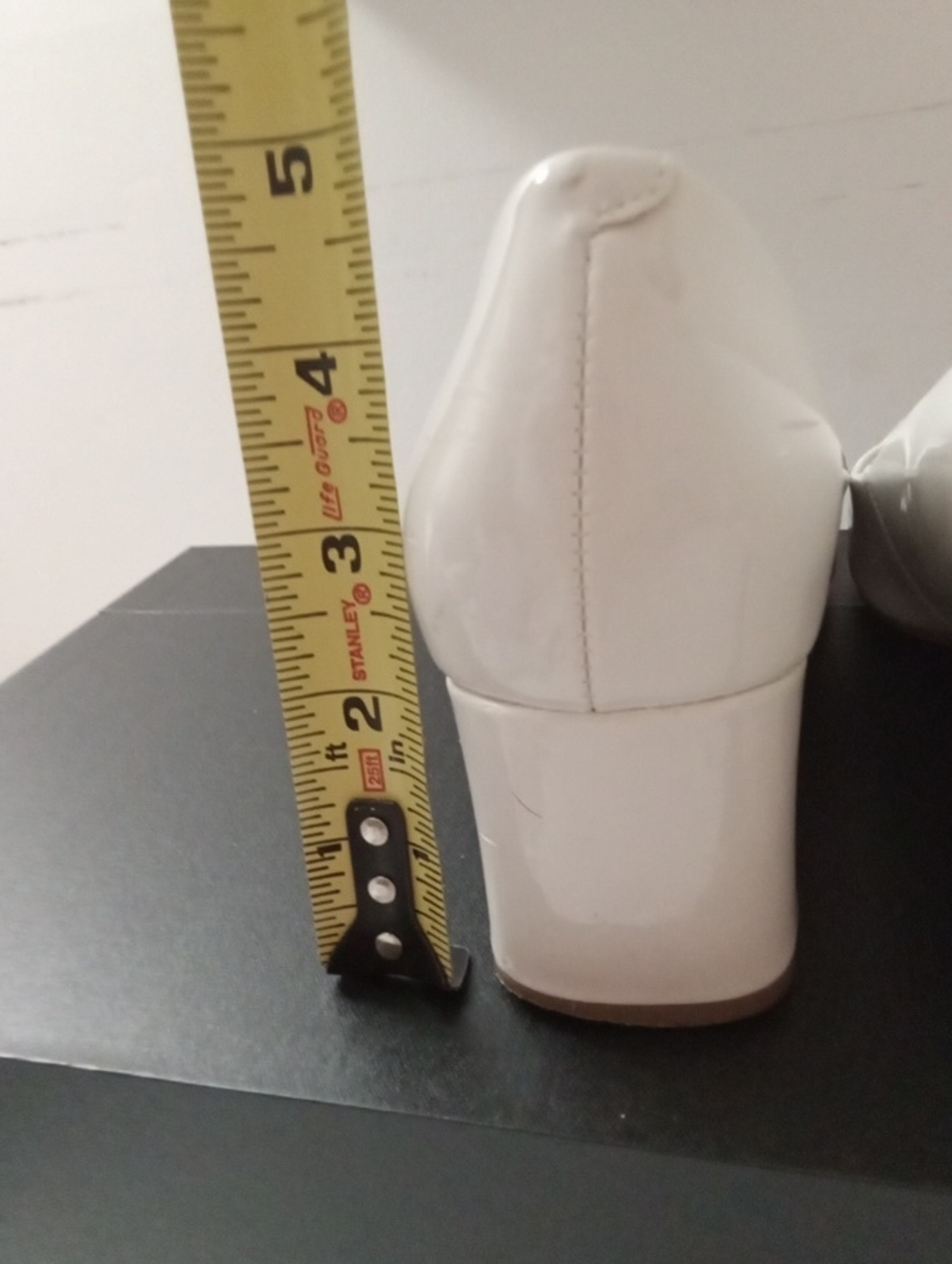 Calvin Klein "Alanta" Ivory Square-Toe Pumps Block Heel Size 7 1/2 - Picture 8 of 11